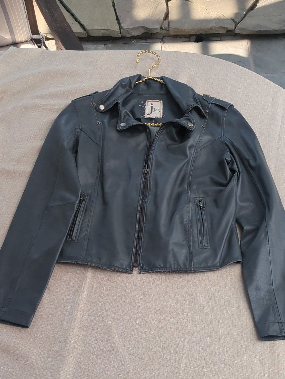 Jkt NYC Blue Leather Jacket